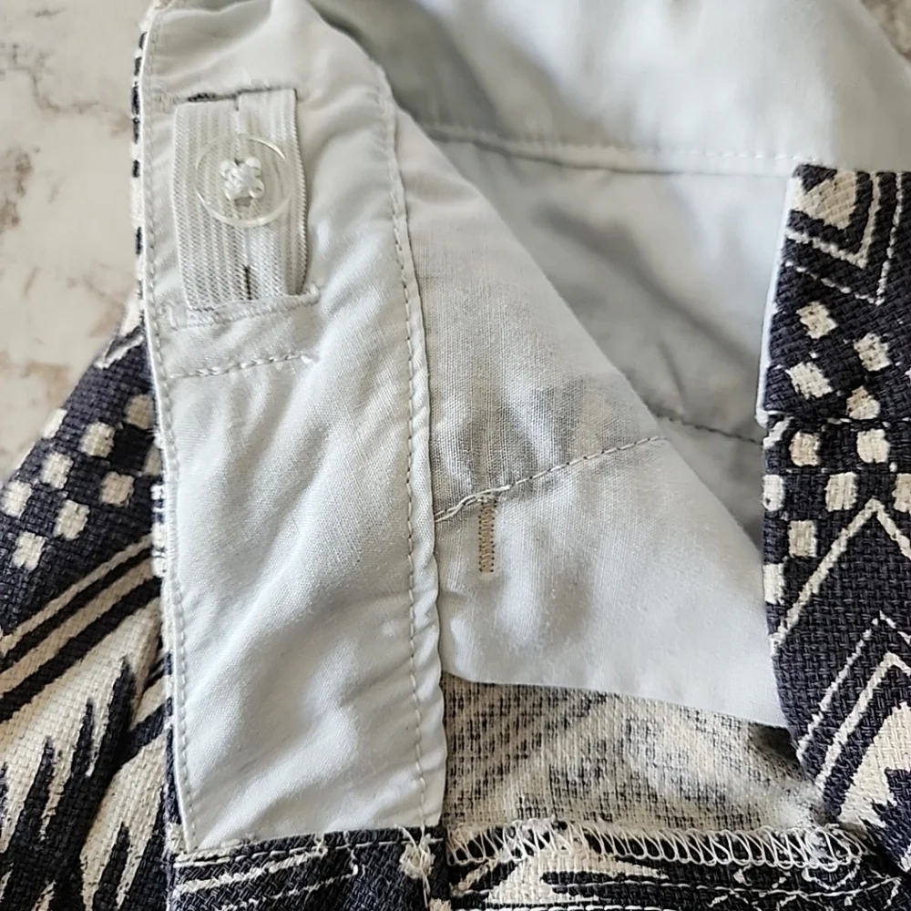 Girls Crewcuts Black/Beige Bohemian Ikat Aztec Print Shorts Size 10 100% Cotton